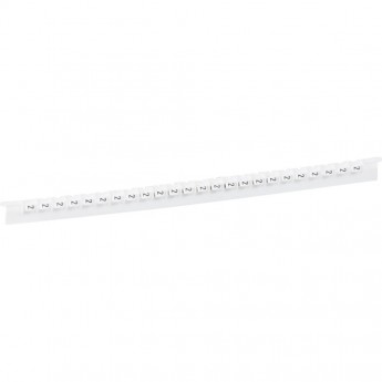 Маркер LEGRAND Memocab ширина 2,3 мм чёрная маркировка на белом фоне цифра 2