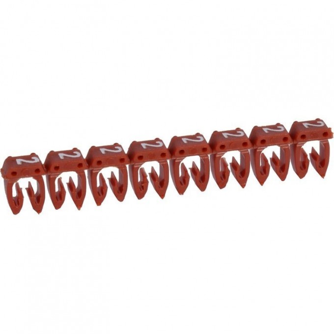 Маркер LEGRAND CAB 3 для кабеля 4-6 мм² цифра 2 красный 038232