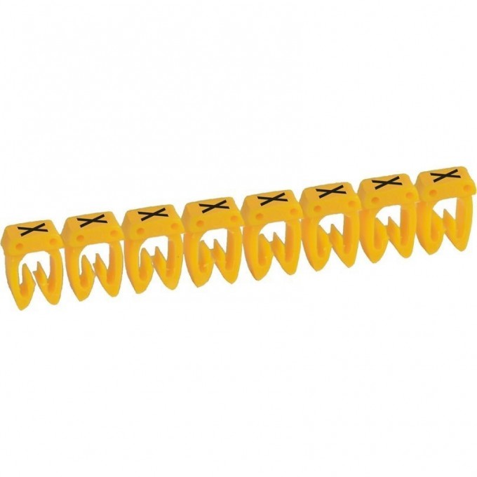 Маркер LEGRAND CAB 3 для кабеля 4-6 мм² заглавная буква X 038383