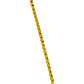 Маркер LEGRAND Duplix чёрная маркировка на желтом фоне условное обозначение плюс