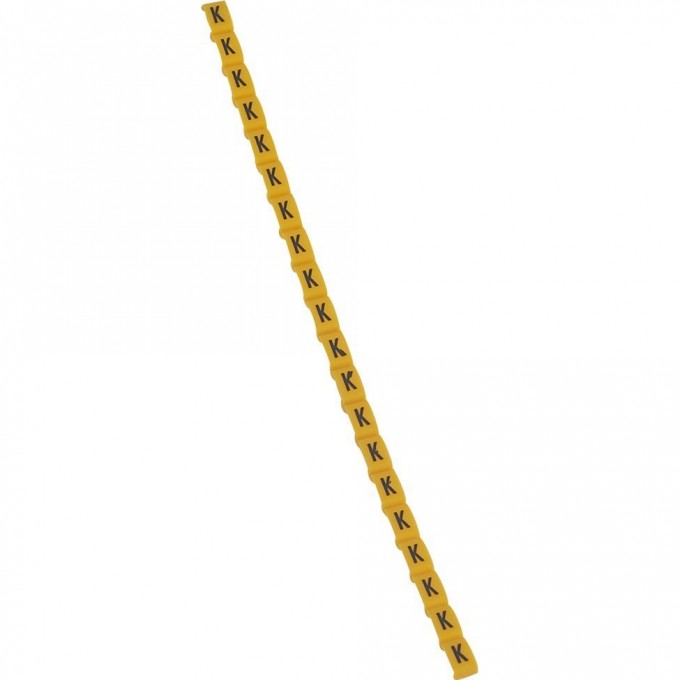 Маркер LEGRAND Duplix чёрная маркировка на желтом фоне заглавная буква K 038420