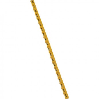 Маркер LEGRAND Duplix чёрная маркировка на желтом фоне заглавная буква L