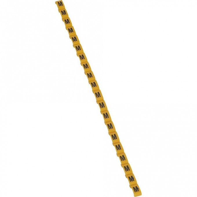 Маркер LEGRAND Duplix чёрная маркировка на желтом фоне заглавная буква M 038422