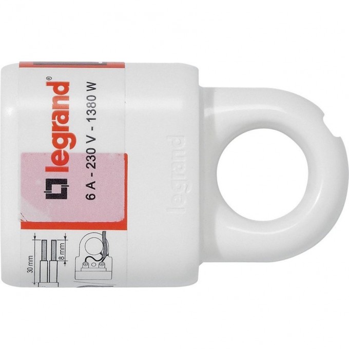 Розетка LEGRAND 2K серия Элиум 6 А с кольцом пластик белый 050166