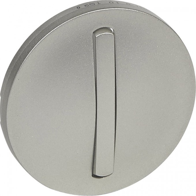 Лицевая панель LEGRAND Celiane выключатель 1-полюсный / переключатель Кат. № 0 670 01/02/31/32 с тонкой клавишей титан 065101