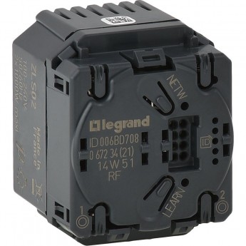 Двойной выключатель LEGRAND приемник радио с нейтралью 2 канала 1000 Вт