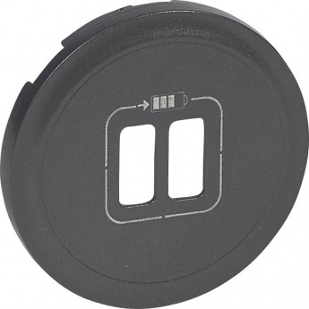 Лицевая панель LEGRAND Celiane зарядное устройство 2 х USB 1500 мА Кат. № 0 674 62 графит Лицевая панель LEGRAND Celiane зарядное устройство 2 х USB 1500 мА Кат. № 0 674 62 графит