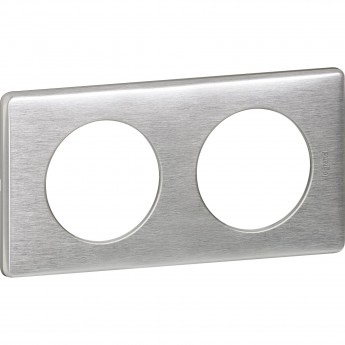 Рамка LEGRAND Celiane металлик 2 поста алюминий