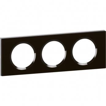 Рамка LEGRAND Celiane 3 поста смальта графит