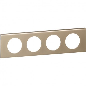Рамка LEGRAND Celiane 4 поста никель велюр Рамка LEGRAND Celiane 4 поста никель велюр
