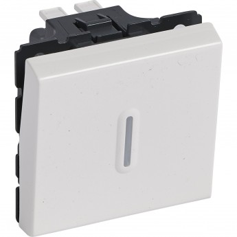 Переключатель на два направления LEGRAND Mosaic 2 модуля 10 AX со светодиодной подсветкой белый