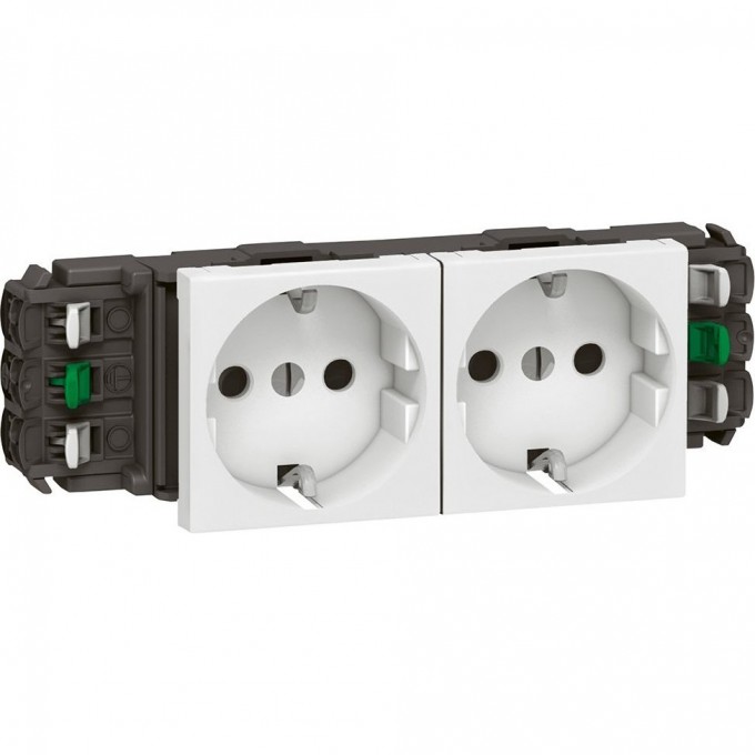 Розетка LEGRAND 2 x 2К+3 Mosaic для установки в кабель-канале автоматические клеммы стандартная белый 077402
