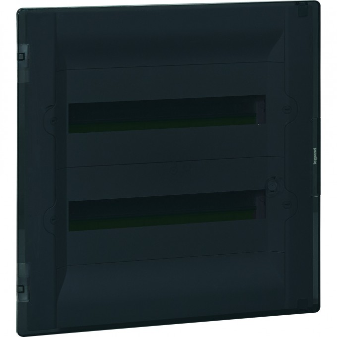 Распределительный щиток LEGRAND Practibox³ скрытого монтажа IP 40 IK 07 2 рейки 36 модулей с клеммниками заземления и нейтрали прозрачная дверь 401757