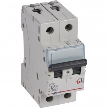 Автоматический выключатель LEGRAND TX³ 6000 6 кА тип B 2П 230/400 В 63А 2 модуля белый Автоматический выключатель LEGRAND TX³ 6000 6 кА тип B 2П 230/400 В 63А 2 модуля белый