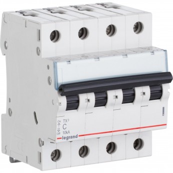 Автоматический выключатель LEGRAND TX³ 6000 6 кА тип C 4П 400 В 40А 4 модуля белый Автоматический выключатель LEGRAND TX³ 6000 6 кА тип C 4П 400 В 40А 4 модуля белый