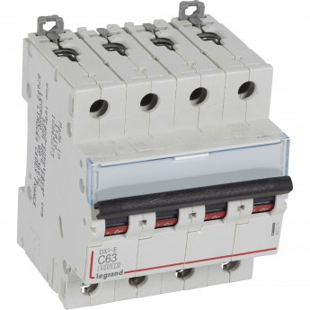 Автоматический выключатель LEGRAND DX³-E 6000 6 кА тип C 4П 230/400 В 63А 4 модуля белый Автоматический выключатель LEGRAND DX³-E 6000 6 кА тип C 4П 230/400 В 63А 4 модуля белый