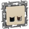 Двойная розетка LEGRAND Etika RJ11 + RJ45 категория 5 UTP слоновая кость 672352
