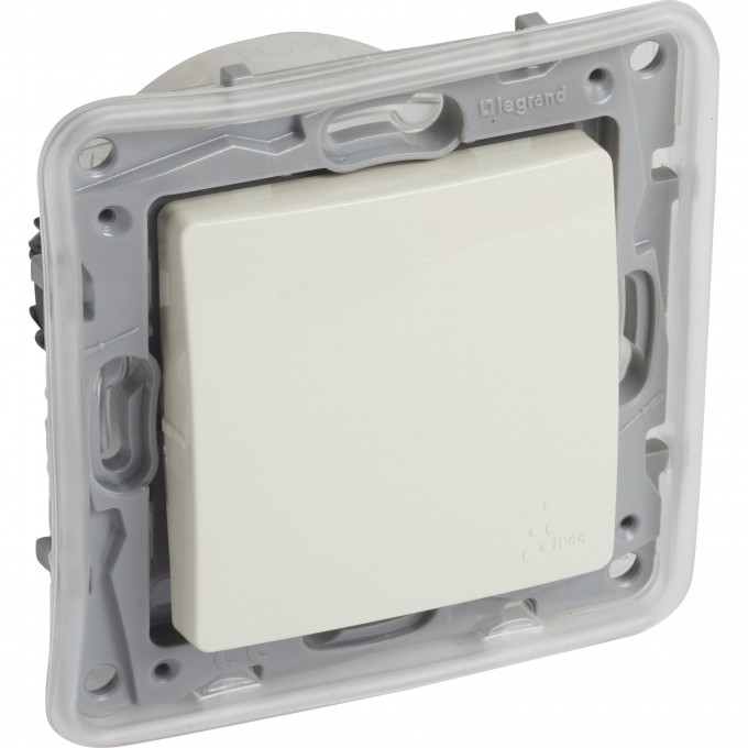 Переключатель LEGRAND IP44 автоматические клеммы Etika 10 AX 250 В слоновая кость 672300
