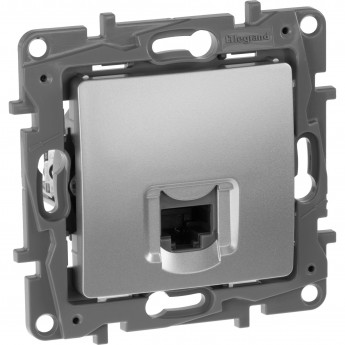 Розетка LEGRAND RJ45 категория 6 UTP Etika алюминий Розетка LEGRAND RJ45 категория 6 UTP Etika алюминий