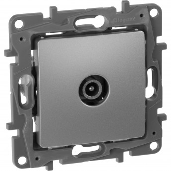 Розетка LEGRAND TV оконечная 5 дБ 5-862 мГц Etika алюминий Розетка LEGRAND TV оконечная 5 дБ 5-862 мГц Etika алюминий