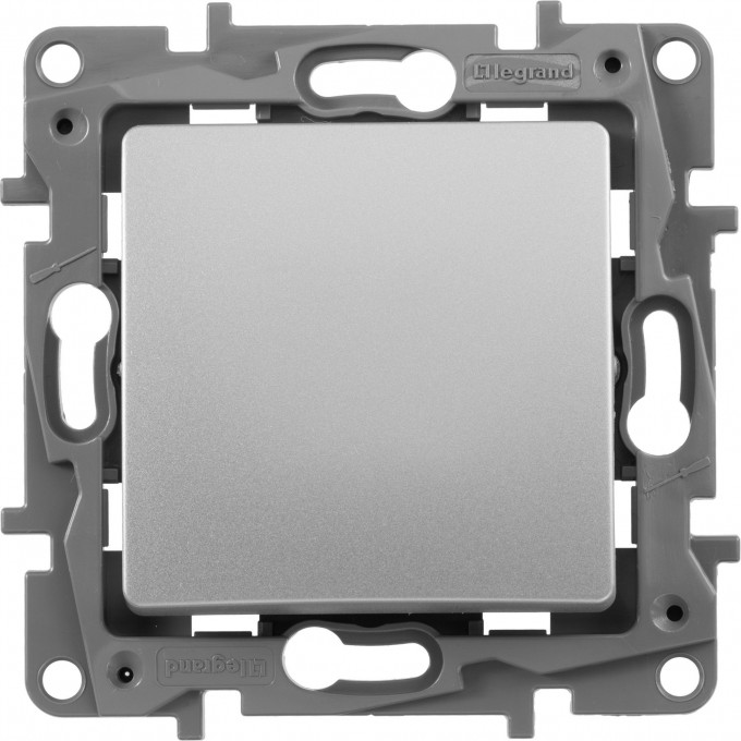 Выключатель LEGRAND Etika одноклавишный автоматические клеммы 10 AX 250 В алюминий 672401