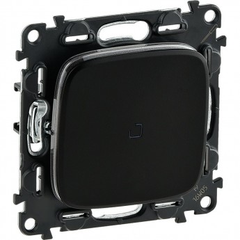 Переключатель LEGRAND Valena ALLURE 10АХ 250В с подсветкой с лицевой панелью безвинтовые зажимы антрацит