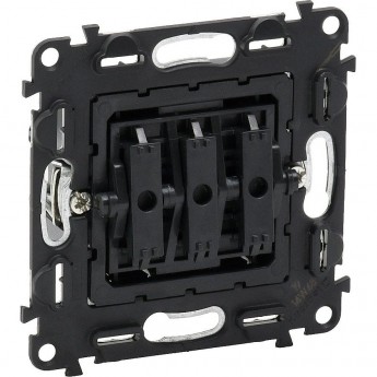 Выключатель LEGRAND Valena IN'MATIC трехклавишный 10АХ 250В винтовые зажимы серый