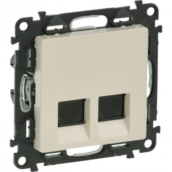 Информационная розетка LEGRAND Valena LIFE двойная RJ45 Кат.5е UTP с лицевой панелью слоновая кость Информационная розетка LEGRAND Valena LIFE двойная RJ45 Кат.5е UTP с лицевой панелью слоновая кость