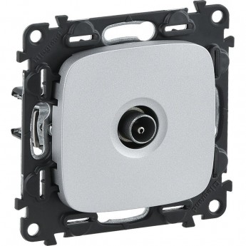 Розетка LEGRAND Valena ALLURE ТВ проходная 1,5дБ/14дБ 0-2400 МГц с лицевой панелью алюминий Розетка LEGRAND Valena ALLURE ТВ проходная 1,5дБ/14дБ 0-2400 МГц с лицевой панелью алюминий