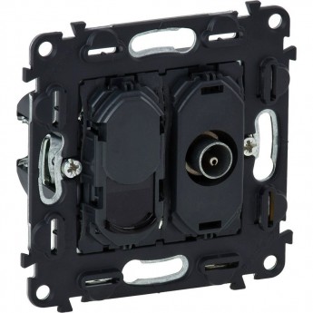 Розетка LEGRAND Valena IN'MATIC TV "звезда"/RJ45 Кат.6 UTP Розетка LEGRAND Valena IN'MATIC TV "звезда"/RJ45 Кат.6 UTP