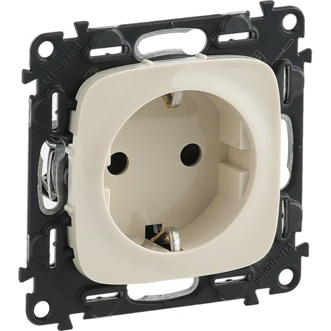 Силовая розетка LEGRAND Valena ALLURE 2К+З 16А 250В с лицевой панелью винтовые зажимы слоновая кость 753824