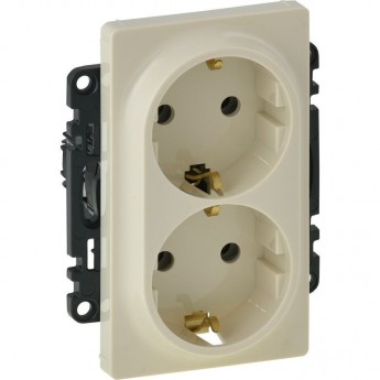 Силовая розетка LEGRAND Valena LIFE двойная 2х2К+З 16А 250В с лицевой панелью безвинтовые зажимы слоновая кость Силовая розетка LEGRAND Valena LIFE двойная 2х2К+З 16А 250В с лицевой панелью безвинтовые зажимы слоновая кость
