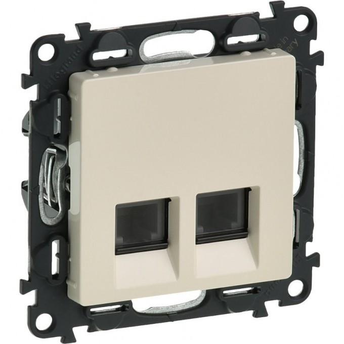Телефонная розетка LEGRAND Valena LIFE RJ11 двойная с лицевой панелью слоновая кость 753239