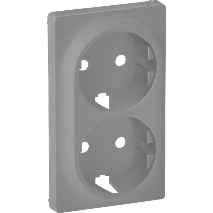 Лицевая панель LEGRAND Valena LIFE для двойной силовой розетки 2х2К+З алюминий 754952