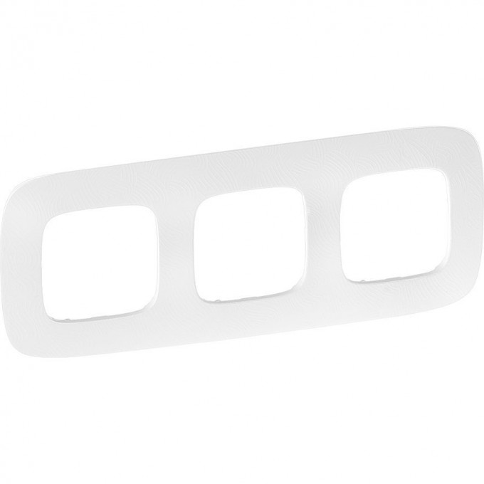 Рамка LEGRAND Valena ALLURE 3-постовая универсальная тиснение белое 754373