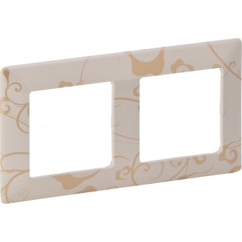 Рамка LEGRAND Valena LIFE "Ампир бежевый", 2-постовая универсальная, бежевый Рамка LEGRAND Valena LIFE "Ампир бежевый", 2-постовая универсальная, бежевый