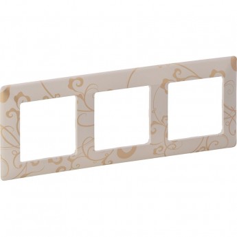 Рамка LEGRAND Valena LIFE "Ампир бежевый", 3-постовая универсальная, бежевый Рамка LEGRAND Valena LIFE "Ампир бежевый", 3-постовая универсальная, бежевый