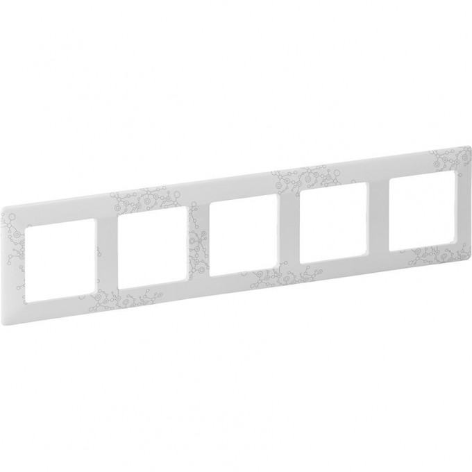 Рамка LEGRAND Valena LIFE "Эл Грей", 5-постовая универсальная, белый 754125