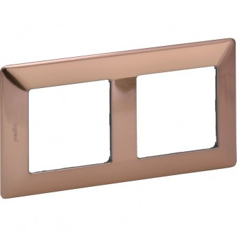 Рамка LEGRAND Valena LIFE "Медь", 2-постовая универсальная, красный Рамка LEGRAND Valena LIFE "Медь", 2-постовая универсальная, красный
