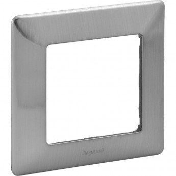 Рамка LEGRAND Valena LIFE "Сталь", 1-постовая универсальная, нержавеющая сталь