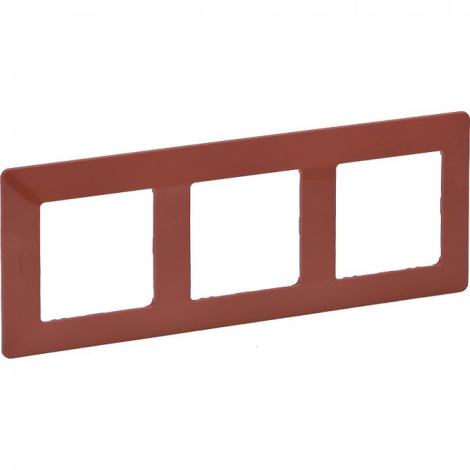 Рамка LEGRAND Valena LIFE "Терракота", 3-постовая универсальная, красный 754073