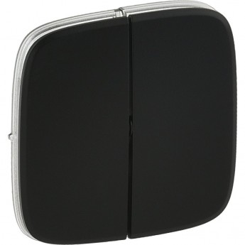 Лицевая панель LEGRAND Valena ALLURE для двухклавишного выключателя антрацит Лицевая панель LEGRAND Valena ALLURE для двухклавишного выключателя антрацит