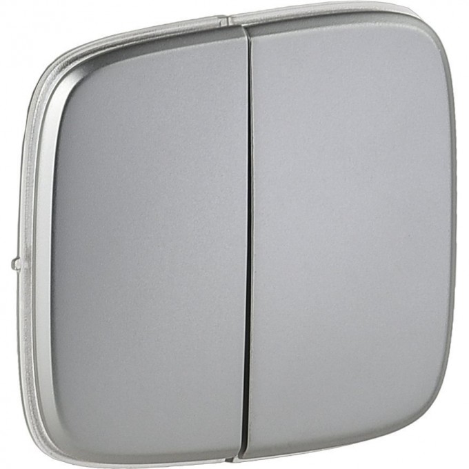 Лицевая панель LEGRAND Valena ALLURE для двухклавишного выключателя полированная сталь 755023