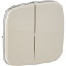 Лицевая панель LEGRAND Valena ALLURE для двухклавишного выключателя слоновая кость 755026