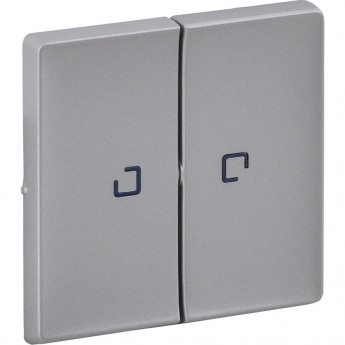 Лицевая панель LEGRAND Valena LIFE для выключателя двухклавишного с подсветкой алюминий Лицевая панель LEGRAND Valena LIFE для выключателя двухклавишного с подсветкой алюминий