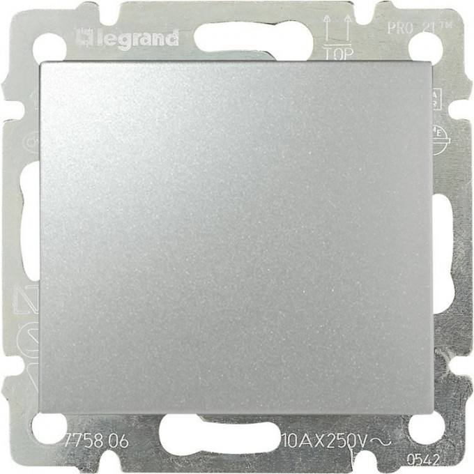 Выключатель LEGRAND Valena без фиксации 10 A 250 В алюминий 770111