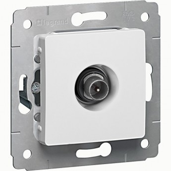 ТВ розетка LEGRAND Cariva проходная 14 дБ 2150/2400 МГц белый ТВ розетка LEGRAND Cariva проходная 14 дБ 2150/2400 МГц белый