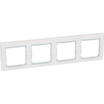 Рамка LEGRAND Valena 4 поста белый/кристалл Рамка LEGRAND Valena 4 поста белый/кристалл