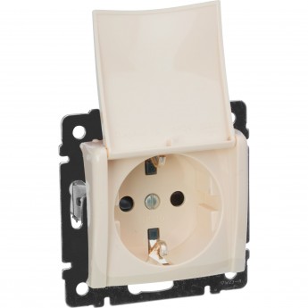 Силовая розетка LEGRAND Valena 2К+3 с откидной крышкой на винтах 10/16 А 230/250 В слоновая кость