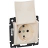 Силовая розетка LEGRAND Valena 2К+3 с откидной крышкой на винтах 10/16 А 230/250 В слоновая кость 774322